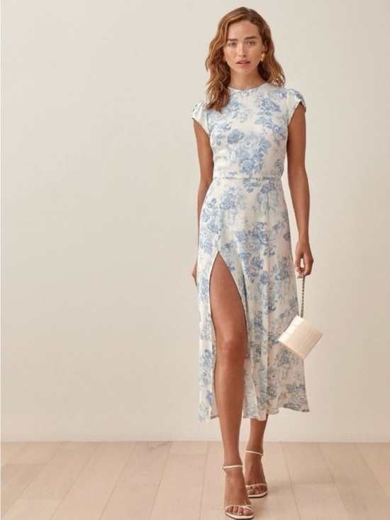Reformation Dresses & Skirts - Reformation Floral Open Back Midi Dress with Slit